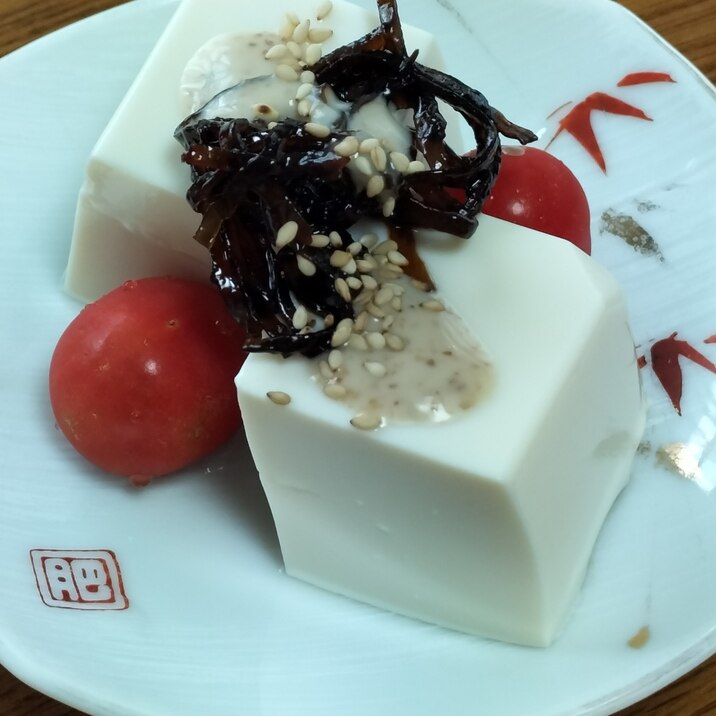 つくだ煮とプチトマト〜アレンジ冷奴♥